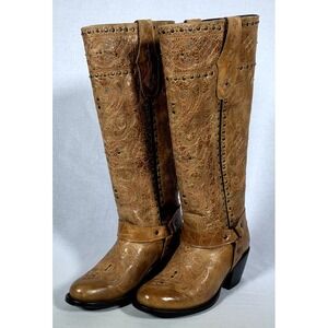Black Star Women's Wimberley Western Boot - Round Toe Brown Size 7